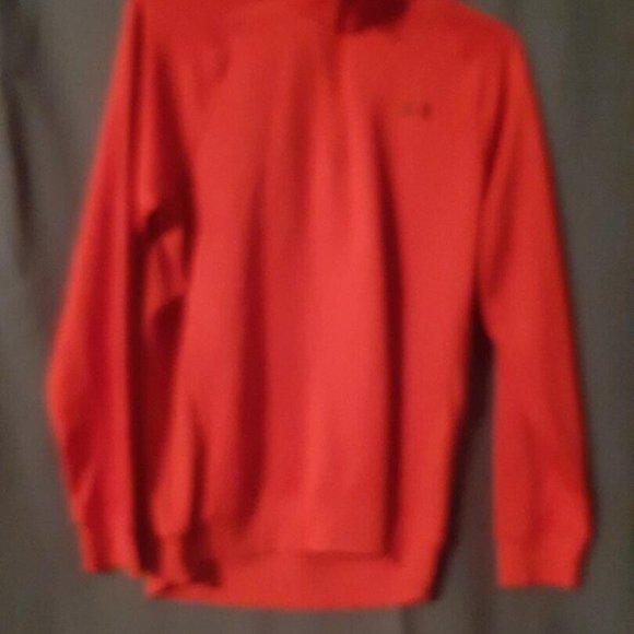 NEW ! MEN Under Armour Storm SweaterFleece Golf 1/4 Zip Coldgear Red Sz L